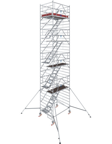 Stabilo gurulóállvány 5500-as sorozat LÉPCSŐS (2,00 m x 1,50 m) munkamagasság: 10,30 m