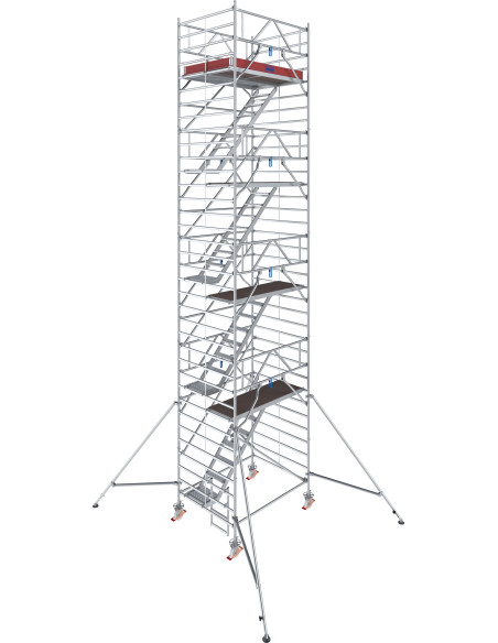 Stabilo gurulóállvány 5500-as sorozat LÉPCSŐS (2,00 m x 1,50 m) munkamagasság: 10,30 m