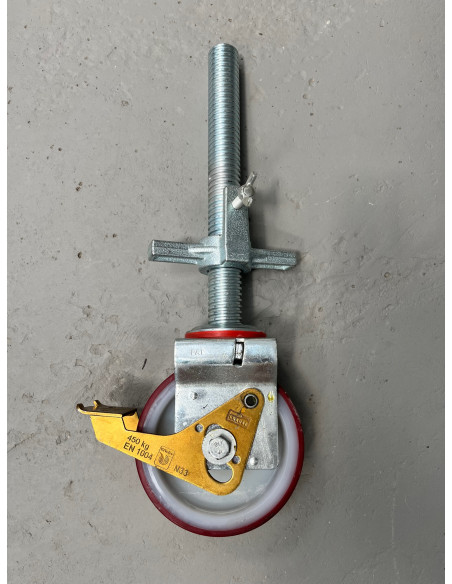 Krause ProTec, Stabilo, Climtec gurulóállványokhoz gumírozott kerék Ø 150 mm, állítható magasságú (1 db) - 914330