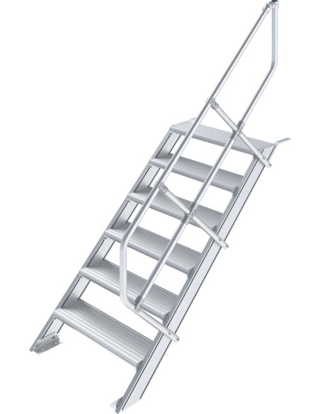 Krause ipari lépcső, 1x6, lépcsőfokok szélessége 1000 mm, dőlésszög 45° - cikkszám: 822758