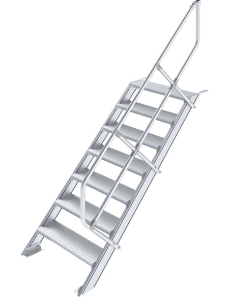 Krause ipari lépcső, 1x7, lépcsőfokok szélessége 1000 mm, dőlésszög 45° - cikkszám: 822765