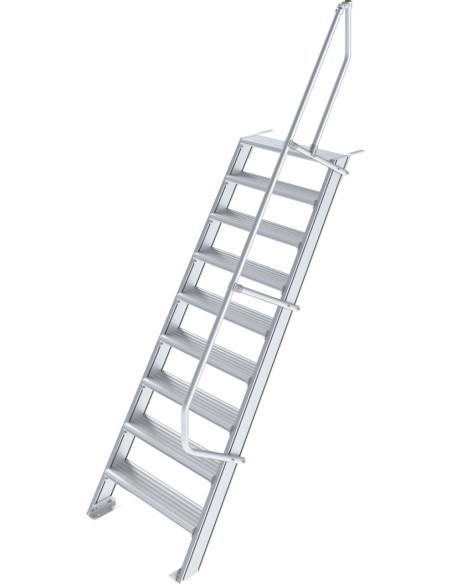 Krause ipari lépcső, 1x9, lépcsőfokok szélessége 600 mm, dőlésszög 60° - cikkszám: 823182