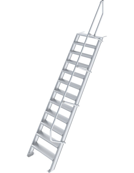 Krause ipari lépcső, 1x12, lépcsőfokok szélessége 600 mm, dőlésszög 60° - cikkszám: 823212