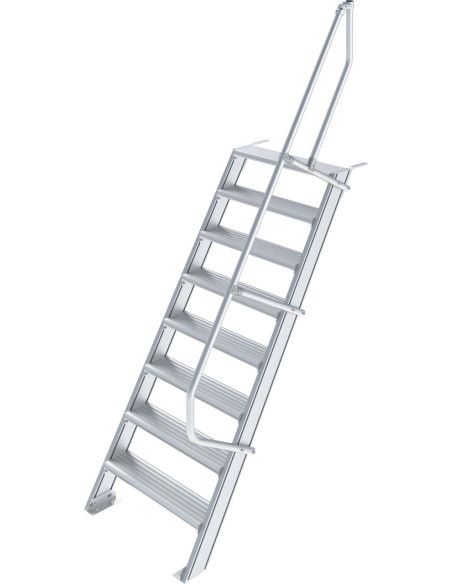 Krause ipari lépcső, 1x8, lépcsőfokok szélessége 800 mm, dőlésszög 60° - cikkszám: 823373