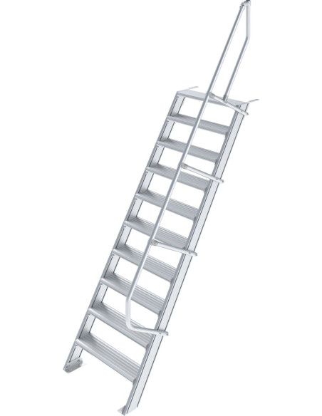 Krause ipari lépcső, 1x10, lépcsőfokok szélessége 800 mm, dőlésszög 60° - cikkszám: 823397