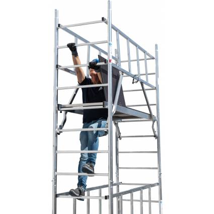 Krause ProTec alu gurulóállvány 6,30 m munkamagasság, 2,00 m járólaphossz - cikkszám: 940131