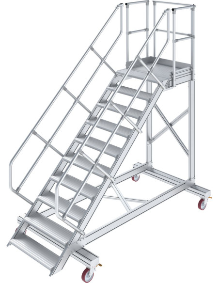 Krause Stabilo ipari gurítható lépcső 1x10 dobogóval, 800 mm széles, 45° - cikkszám: 828095