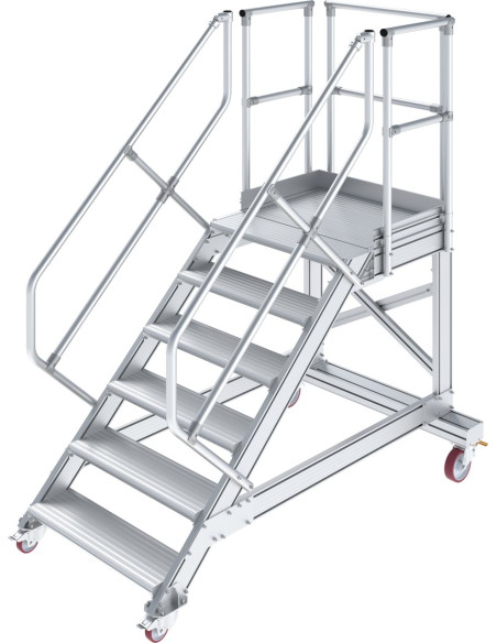 Krause Stabilo ipari gurítható lépcső 1x6 dobogóval, 1000 mm széles, 45° - cikkszám: 828255