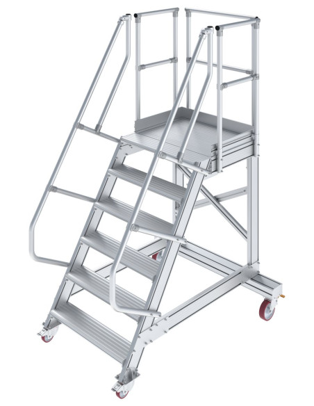 Krause Stabilo ipari gurítható lépcső 1x6 dobogóval, 600 mm széles, 60° - cikkszám: 828651