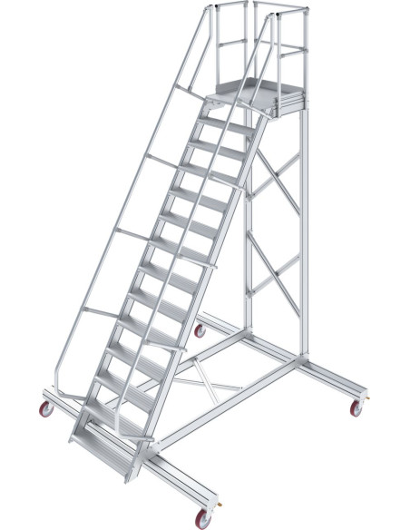 Krause Stabilo ipari gurítható lépcső 1x14 dobogóval, 800 mm széles, 60° - cikkszám: 828934