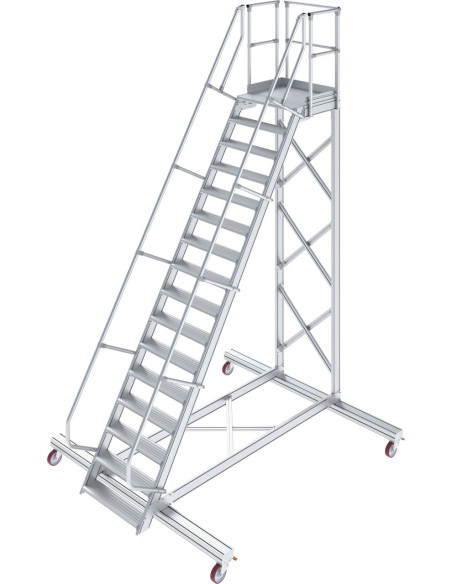 Krause Stabilo ipari gurítható lépcső 1x16 dobogóval, 800 mm széles, 60° - cikkszám: 828958