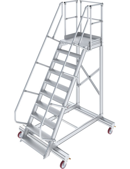 Krause Stabilo ipari gurítható lépcső 1x10 dobogóval, 1000 mm széles, 60° - cikkszám: 829092
